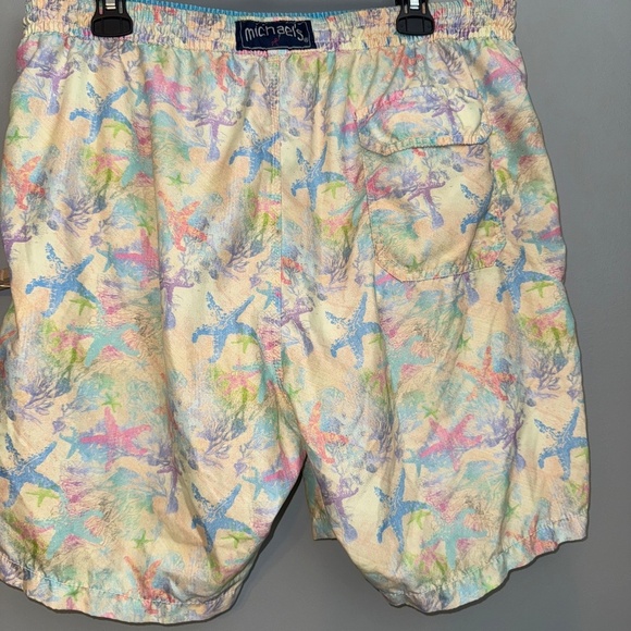Michaels Pastel Starfish Multicolor Swim Trunks Shorts Size XL - Picture 5 of 6